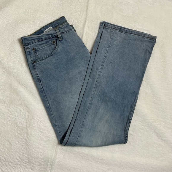 Levi's Blue Flare Wide Leg Jeans - Picture 1 of 7